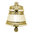 Klingel Klingelplatte oder Haustürschild als Glocke 4673 mit Klingeltaster in Messing