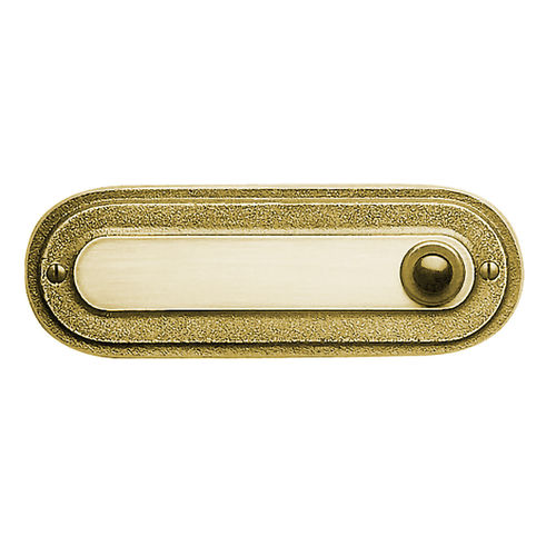 Klingel Klingelplatte oder Haustürschild 13009 mit Klingeltaster in Messing