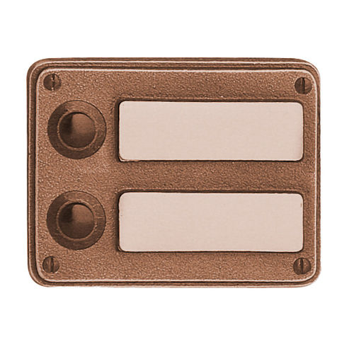 Klingel Klingelplatte oder Haustürschild 4652 mit Klingeltaster in Bronze