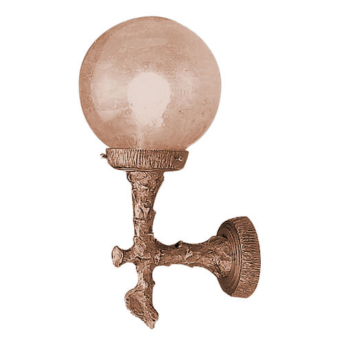 Lampe Aussenleuchte 1370 in massiv Bronze mit Antikglas
