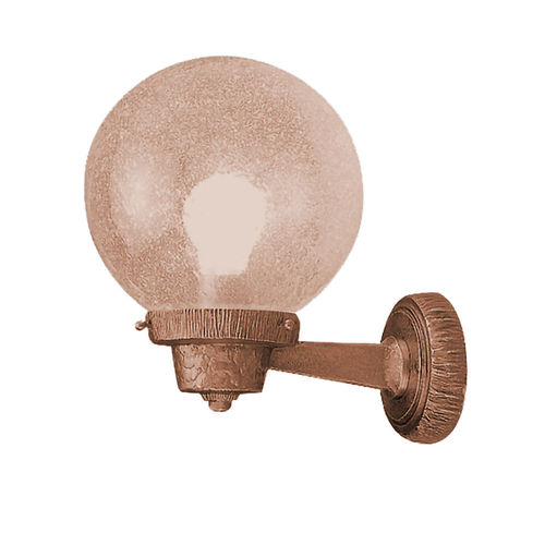 Lampe Aussenleuchte 1400 in massiv Bronze mit Antikglas